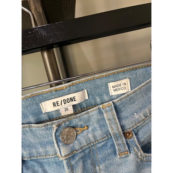 RE/DONE Originals 90s Mid Rise Ankle Crop Blue Womens Size 26 - Picture 7 of 11